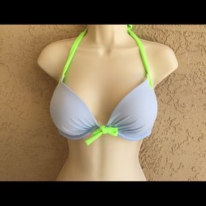NWT Victoria’s Secret light blue bikini top 36C
